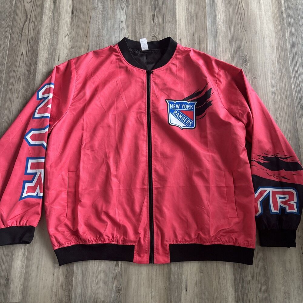 New York Rangers NHL Hockey Lightweight Jacket Full Zip Size 3X
